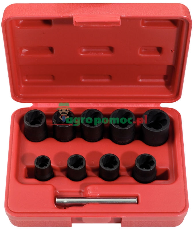 KS Tools 3/8" spirála-Profil-Stecknuss-Satz, 10 tg., 10-19 mm