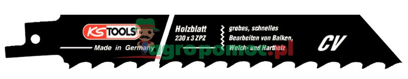 KS Tools Säbelsägeblatt AEG, Bosch, Metabo, CV, L=230mm, 8,5mm, 5er Pack